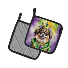 Load image into Gallery viewer, Tibetan Spaniel King of Mardi Gras Pot Holders - Set of 2 Decorative Kitchen Helpers | Made in the USA