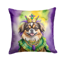 Load image into Gallery viewer, Tibetan Spaniel King of Mardi Gras Throw Pillow - 14x14 Decorative Pillow – Art for Your Home &amp; Patio
