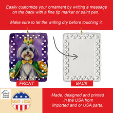 Load image into Gallery viewer, Tibetan Terrier King of Mardi Gras Porcelain Ornament