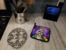 Load image into Gallery viewer, Tibetan Terrier King of Mardi Gras Pot Holders - Set of 2 Decorative Kitchen Helpers | Made in the USA