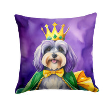 Load image into Gallery viewer, Tibetan Terrier King of Mardi Gras Throw Pillow - 14x14 Decorative Pillow – Art for Your Home &amp; Patio