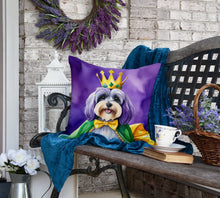 Load image into Gallery viewer, Tibetan Terrier King of Mardi Gras Throw Pillow