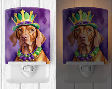 Load image into Gallery viewer, Vizsla King of Mardi Gras Ceramic Night Light