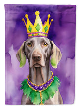 Load image into Gallery viewer, Weimaraner King of Mardi Gras Garden Flag - Vibrant Dog-Themed Yard Decor by Caroline's Treasures
