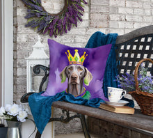 Load image into Gallery viewer, Weimaraner King of Mardi Gras Throw Pillow