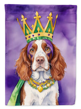 Load image into Gallery viewer, Welsh Springer Spaniel King of Mardi Gras House Flag