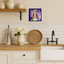 Load image into Gallery viewer, Welsh Springer Spaniel King of Mardi Gras Framed Metal Print