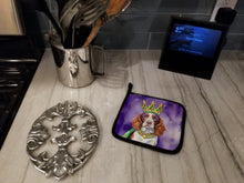 Load image into Gallery viewer, Welsh Springer Spaniel King of Mardi Gras Pot Holders - Set of 2 Decorative Kitchen Helpers | Made in the USA