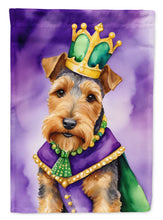 Load image into Gallery viewer, Welsh Terrier King of Mardi Gras House Flag