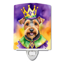 Load image into Gallery viewer, Welsh Terrier King of Mardi Gras Ceramic Night Light