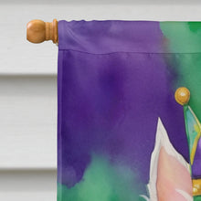 Load image into Gallery viewer, Westie King of Mardi Gras House Flag