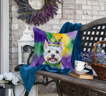 Load image into Gallery viewer, Westie King of Mardi Gras Throw Pillow