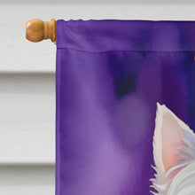Load image into Gallery viewer, Westie King of Mardi Gras House Flag