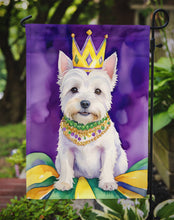 Load image into Gallery viewer, Westie King of Mardi Gras Garden Flag - Vibrant Dog-Themed Yard Decor by Caroline's Treasures