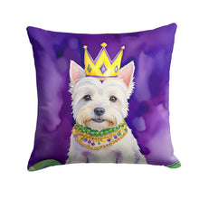Load image into Gallery viewer, Westie King of Mardi Gras Throw Pillow