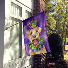 Load image into Gallery viewer, Wheaten Terrier King of Mardi Gras House Flag