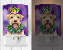 Load image into Gallery viewer, Wheaten Terrier King of Mardi Gras Ceramic Night Light