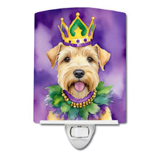 Load image into Gallery viewer, Wheaten Terrier King of Mardi Gras Ceramic Night Light