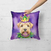 Load image into Gallery viewer, Wheaten Terrier King of Mardi Gras Throw Pillow