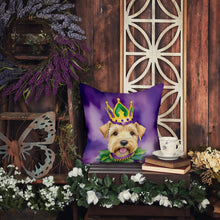 Load image into Gallery viewer, Wheaten Terrier King of Mardi Gras Throw Pillow