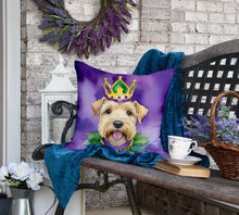 Load image into Gallery viewer, Wheaten Terrier King of Mardi Gras Throw Pillow
