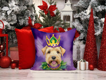 Load image into Gallery viewer, Wheaten Terrier King of Mardi Gras Throw Pillow