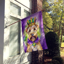 Load image into Gallery viewer, Wheaten Terrier King of Mardi Gras House Flag