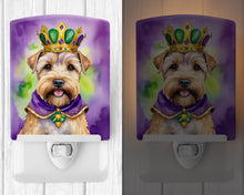 Load image into Gallery viewer, Wheaten Terrier King of Mardi Gras Ceramic Night Light