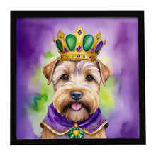 Load image into Gallery viewer, Wheaten Terrier King of Mardi Gras Framed Metal Print