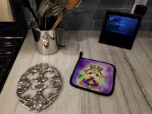 Load image into Gallery viewer, Wheaten Terrier King of Mardi Gras Pot Holders - Set of 2 Decorative Kitchen Helpers | Made in the USA