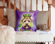 Load image into Gallery viewer, Wheaten Terrier King of Mardi Gras Throw Pillow - 14x14 Decorative Pillow – Art for Your Home &amp; Patio