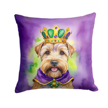 Load image into Gallery viewer, Wheaten Terrier King of Mardi Gras Throw Pillow - 14x14 Decorative Pillow – Art for Your Home &amp; Patio