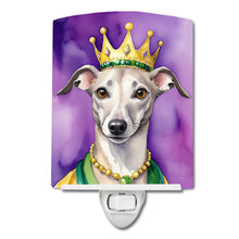 Load image into Gallery viewer, Whippet King of Mardi Gras Ceramic Night Light