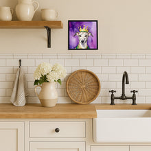 Load image into Gallery viewer, Whippet King of Mardi Gras Framed Metal Print