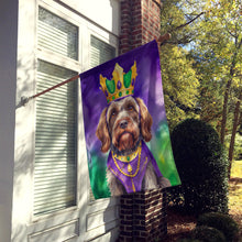 Load image into Gallery viewer, Wirehaired Pointing Griffon King of Mardi Gras House Flag