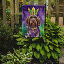 Load image into Gallery viewer, Wirehaired Pointing Griffon King of Mardi Gras Garden Flag - Vibrant Dog-Themed Yard Decor by Caroline's Treasures