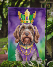 Load image into Gallery viewer, Wirehaired Pointing Griffon King of Mardi Gras Garden Flag - Vibrant Dog-Themed Yard Decor by Caroline's Treasures