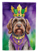 Load image into Gallery viewer, Wirehaired Pointing Griffon King of Mardi Gras Garden Flag - Vibrant Dog-Themed Yard Decor by Caroline's Treasures