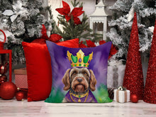 Load image into Gallery viewer, Wirehaired Pointing Griffon King of Mardi Gras Throw Pillow