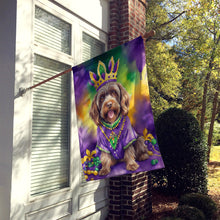 Load image into Gallery viewer, Wirehaired Pointing Griffon King of Mardi Gras House Flag