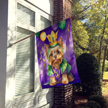 Load image into Gallery viewer, Yorkshire Terrier King of Mardi Gras House Flag