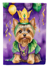 Load image into Gallery viewer, Yorkshire Terrier King of Mardi Gras House Flag