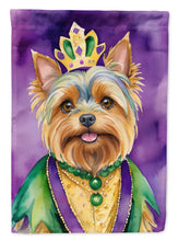 Load image into Gallery viewer, Yorkshire Terrier King of Mardi Gras House Flag