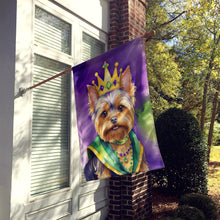 Load image into Gallery viewer, Yorkshire Terrier King of Mardi Gras House Flag