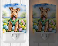 Load image into Gallery viewer, Airedale Terrier Easter Egg Hunt Ceramic Night Light