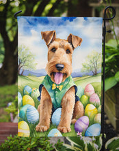 Load image into Gallery viewer, Airedale Terrier Easter Garden Flag - Easter Egg Hunt - Dog-Themed Spring Yard Decor