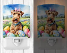 Load image into Gallery viewer, Airedale Terrier Easter Egg Hunt Ceramic Night Light