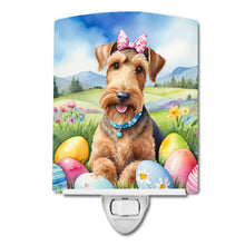 Load image into Gallery viewer, Airedale Terrier Easter Egg Hunt Ceramic Night Light