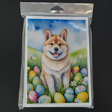 Load image into Gallery viewer, Akita Easter Egg Hunt Greeting Cards - Blank Note Cards – 8-Pack of Artist-Designed Cards with Envelopes