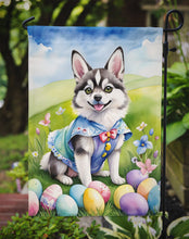 Load image into Gallery viewer, Alaskan Klee Kai Easter Garden Flag - Easter Egg Hunt - Dog-Themed Spring Yard Decor